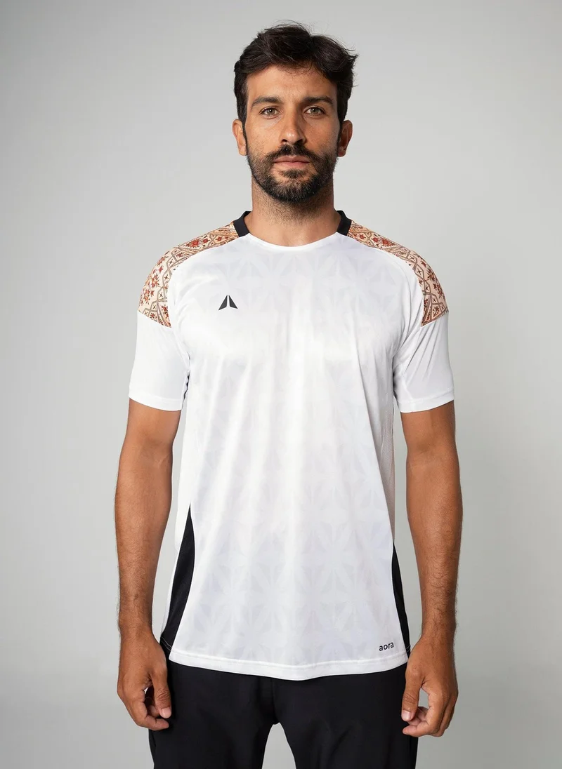 Aora Men’s Soccer Jersey V10 – Lightweight Quick-Dry Football Shirt for Training, Match Day & Casual Wear (White)